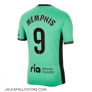 Atletico Madrid Memphis Depay #9 Kolmaspaita 2023-24 Lyhythihainen